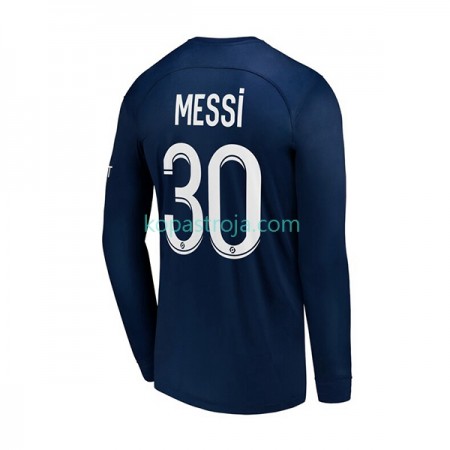 Billiga Fotbollströjor Paris Saint-Germain Messi 30 Hemma tröja 2022/23 Långärmad